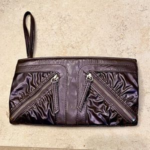 Kooba Purple Zipper Detail Clutch Wrislet